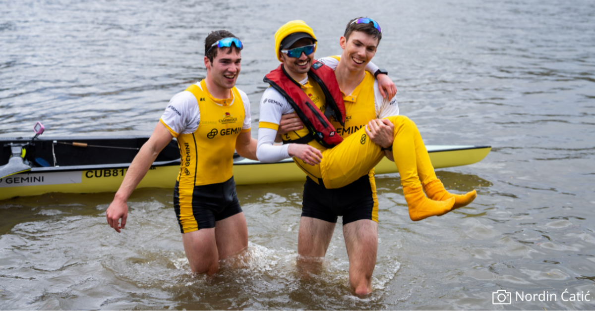 Reef Boericke, shown above alongside Cam Spiers and carrying cox Ollie Boyne